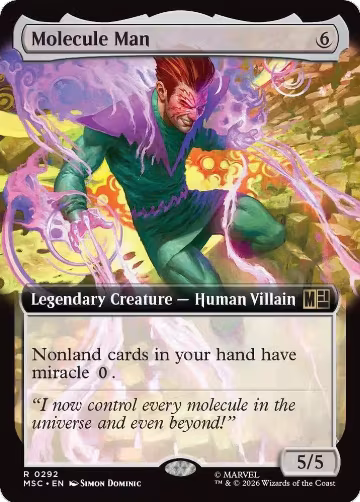 Molecule Man (Extended Art) (292), Commander: Marvel Super Heroes — Magic card price