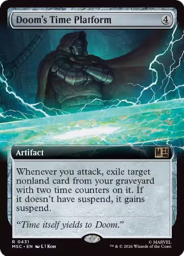 Doom's Time Platform (Extended Art) (431), Commander: Marvel Super Heroes — Magic card price