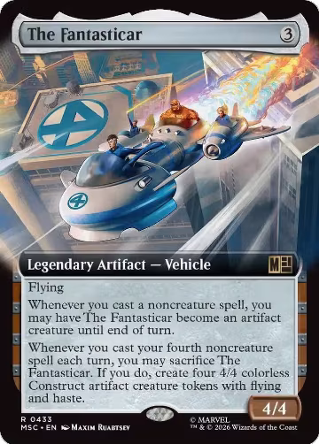 The Fantasticar (Extended Art) (433), Commander: Marvel Super Heroes — Magic card price