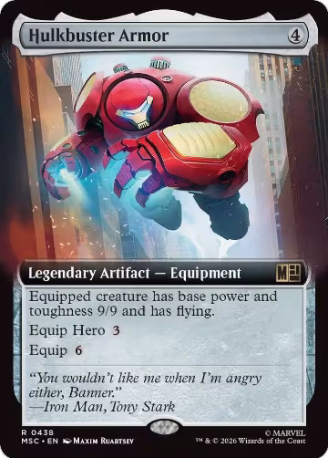 Hulkbuster Armor (Extended Art) (438), Commander: Marvel Super Heroes — Magic card price