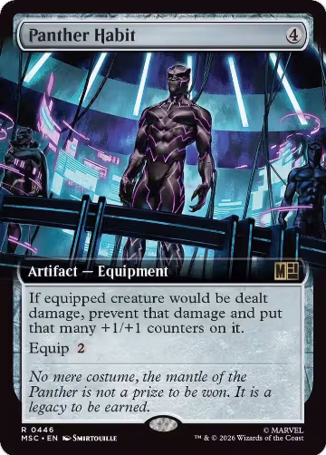 Panther Habit (Extended Art) (446), Commander: Marvel Super Heroes — Magic card price