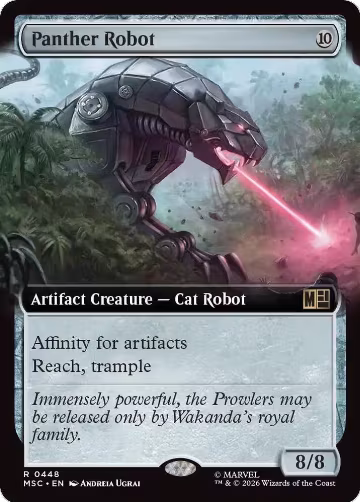 Panther Robot (Extended Art) (448), Commander: Marvel Super Heroes — Magic card price