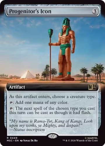 Progenitor's Icon (Extended Art) (449), Commander: Marvel Super Heroes — Magic card price