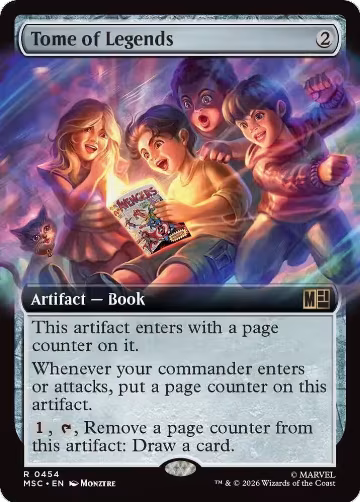 Tome of Legends (Extended Art) (454), Commander: Marvel Super Heroes — Magic card price