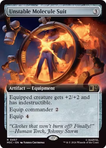 Unstable Molecule Suit (Extended Art) (457), Commander: Marvel Super Heroes — Magic card price