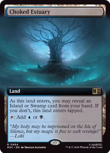 Choked Estuary (Extended Art) (464), Commander: Marvel Super Heroes — Magic card price