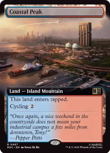 Coastal Peak (Extended Art) (467), Commander: Marvel Super Heroes — Magic card price