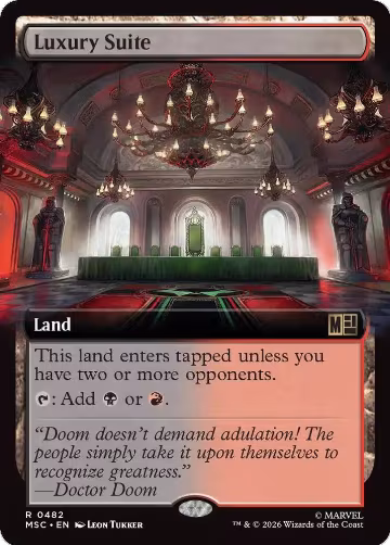 Luxury Suite (Extended Art) (482), Commander: Marvel Super Heroes — Magic card price