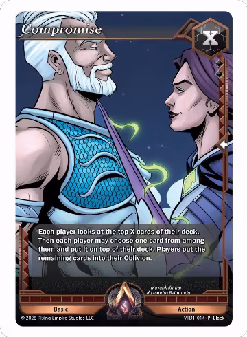 Compromise (VTD1-014 (P) Black), The Vault Trials — Alpha Clash card price