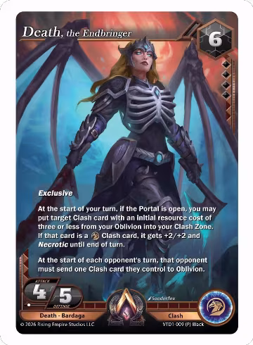 Death, the Endbringer (VTD1-009 (P) Black), The Vault Trials — Alpha Clash card price