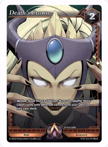 Death's Crown (VTD1-012 (P) Black), The Vault Trials — Alpha Clash card price