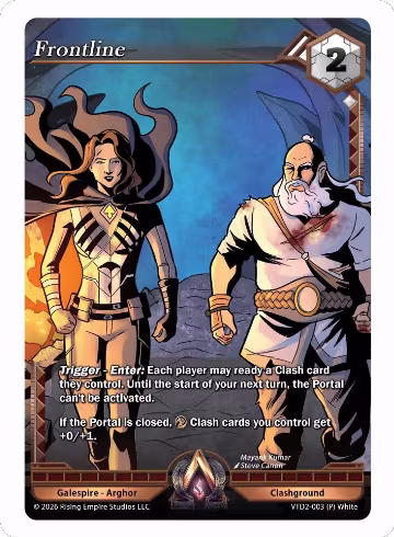 Frontline (VTD2-003 (P) White), The Vault Trials — Alpha Clash card price