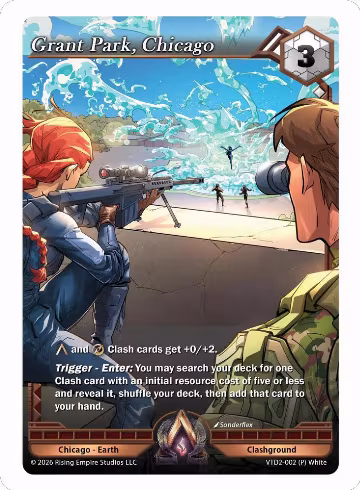 Grant Park Chicago (VTD2-002 (P) White), The Vault Trials — Alpha Clash card price