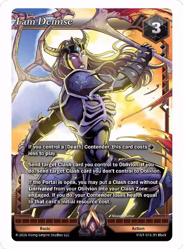 I Am Demise (VTD1-016 (P) Black), The Vault Trials — Alpha Clash card price