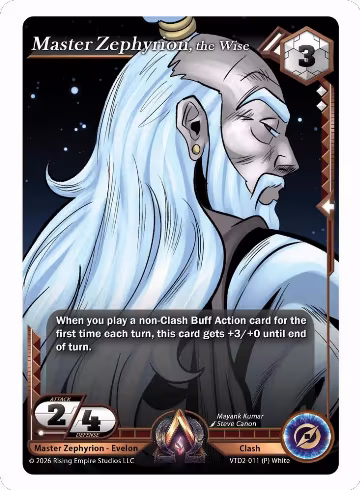 Master Zephyrion, the Wise (VTD2-011 (P) White), The Vault Trials — Alpha Clash card price