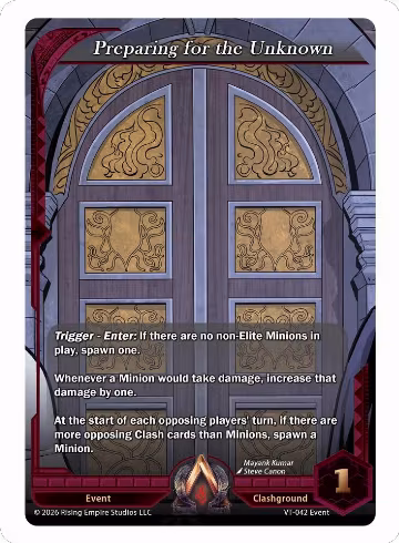 Preparing for the Unknown (VT-042), The Vault Trials — Alpha Clash card price