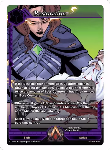 Restoration (VT-059), The Vault Trials — Alpha Clash card price
