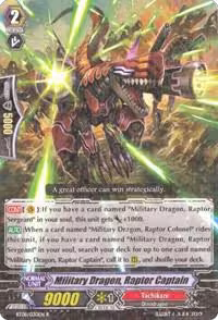 Military Dragon, Raptor Captain (BT08/030EN), Blue Storm Armada — Vanguard card price