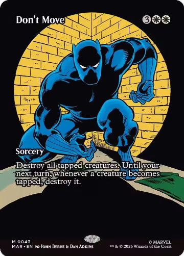 Don't Move (Borderless) (43), Marvel Universe Eternal-Legal — Magic card price