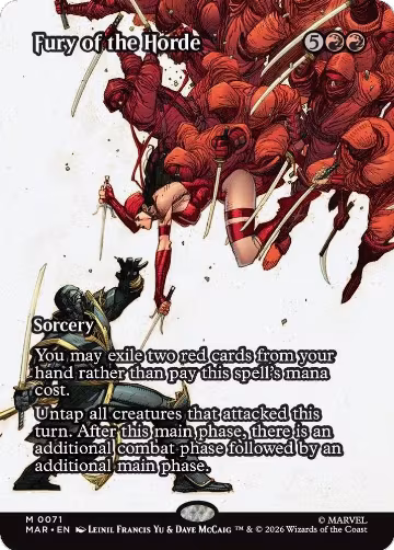 Fury of the Horde (Borderless) (71), Marvel Universe Eternal-Legal — Magic card price