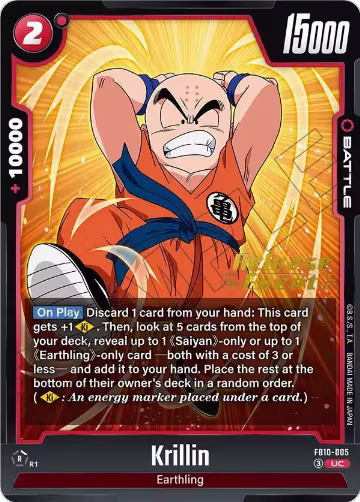Krillin - FB10-005 (FB10-005), Cross Force Release Event Cards — DB Fusion card price