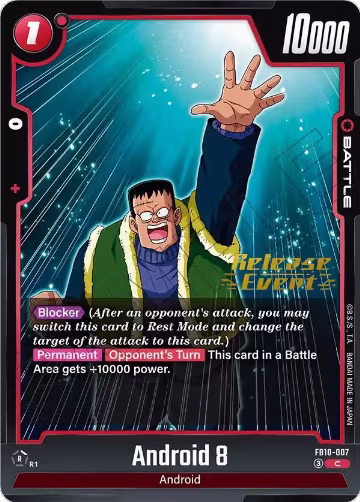 Android 8 (FB10-007), Cross Force Release Event Cards — DB Fusion card price