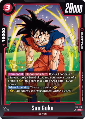 Son Goku - FB10-010 (FB10-010), Cross Force Release Event Cards — DB Fusion card price