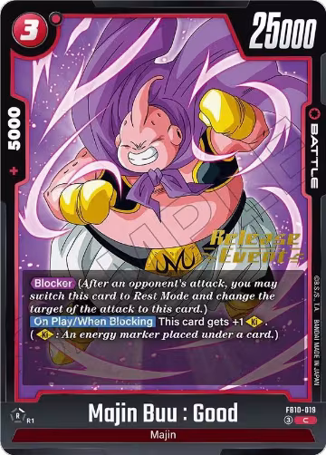 Majin Buu : Good (FB10-019), Cross Force Release Event Cards — DB Fusion card price