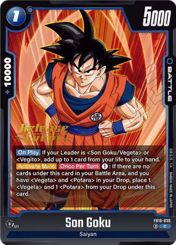 Son Goku - FB10-030 (FB10-030), Cross Force Release Event Cards — DB Fusion card price