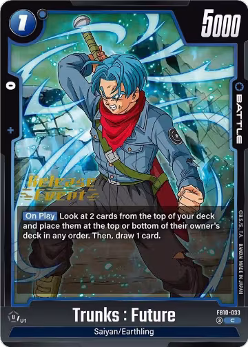 Trunks : Future - FB10-033 (FB10-033), Cross Force Release Event Cards — DB Fusion card price