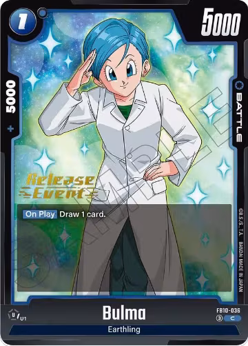 Bulma (FB10-036), Cross Force Release Event Cards — DB Fusion card price