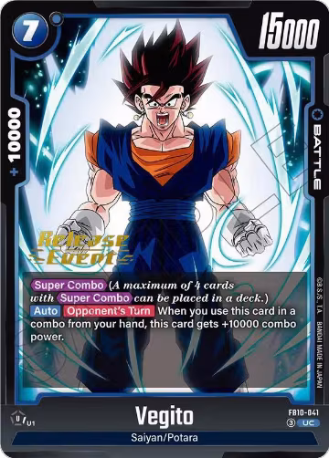Vegito - FB10-041 (FB10-041), Cross Force Release Event Cards — DB Fusion card price