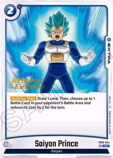 Saiyan Prince (FB10-044), Cross Force Release Event Cards — DB Fusion card price
