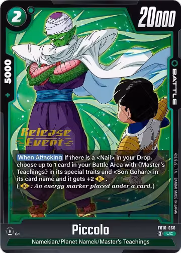 Piccolo - FB10-068 (FB10-068), Cross Force Release Event Cards — DB Fusion card price