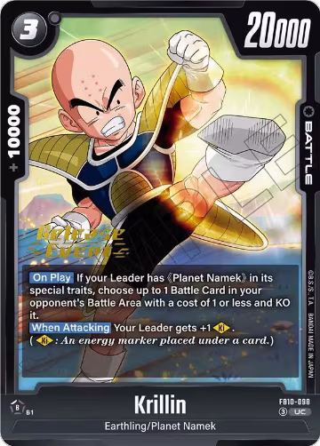 Krillin - FB10-098 (FB10-098), Cross Force Release Event Cards — DB Fusion card price