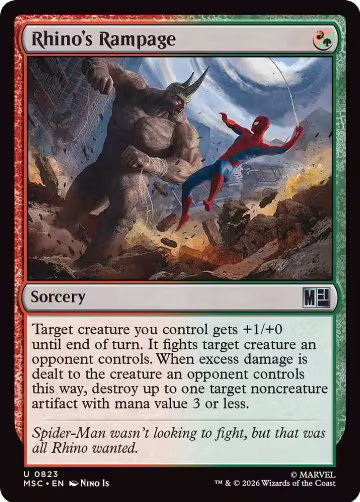 Rhino's Rampage (823), Commander: Marvel Super Heroes — Magic card price