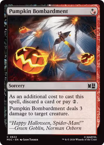 Pumpkin Bombardment (822), Commander: Marvel Super Heroes — Magic card price