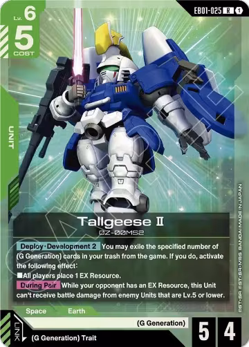 Tallgeese II (EB01-025), Eternal Nexus — Gundam card price