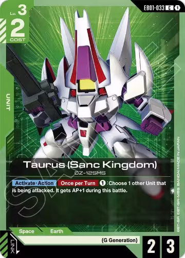 Taurus (Sanc Kingdom) (EB01-033), Eternal Nexus — Gundam card price