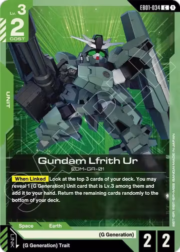 Gundam Lfrith Ur (EB01-034), Eternal Nexus — Gundam card price