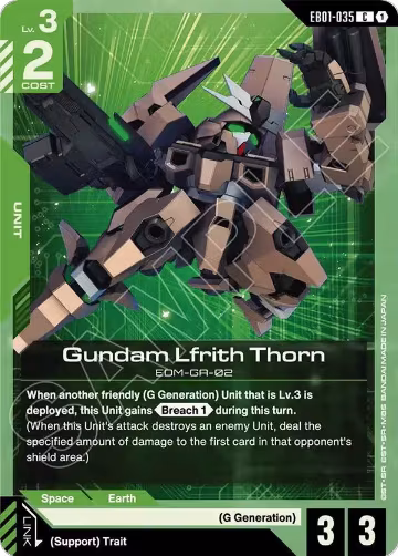 Gundam Lfrith Thorn (EB01-035), Eternal Nexus — Gundam card price