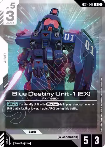 Blue Destiny Unit-1 (EX) (EB01-043), Eternal Nexus — Gundam card price