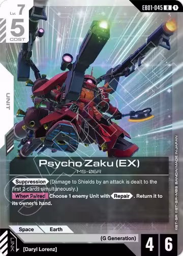 Psycho Zaku (EX) (EB01-045), Eternal Nexus — Gundam card price