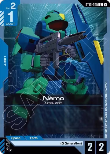 Nemo (ST10-005), Starter Deck 10: Generation Pulse — Gundam card price