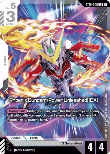 Phoenix Gundam (Power Unleashed) (EX) (ST10-006), Starter Deck 10: Generation Pulse — Gundam card price