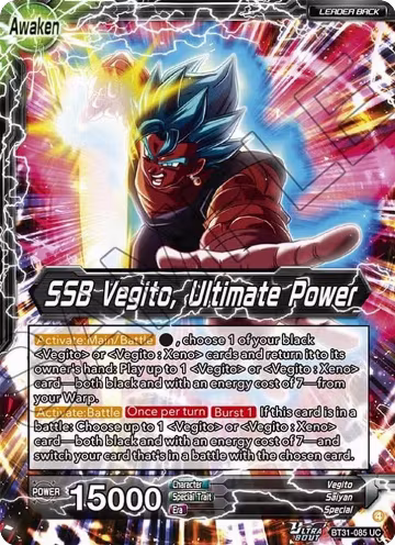 Vegito // SSB Vegito, Ultimate Power (BT31-085), Impact Beyond Dimensions — DB Super card price