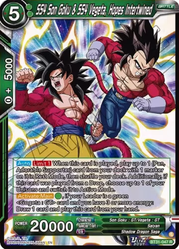 SS4 San Goku & SS4 Vegeta, Hopes Intertwined (BT31-047), Impact Beyond Dimensions — DB Super card price