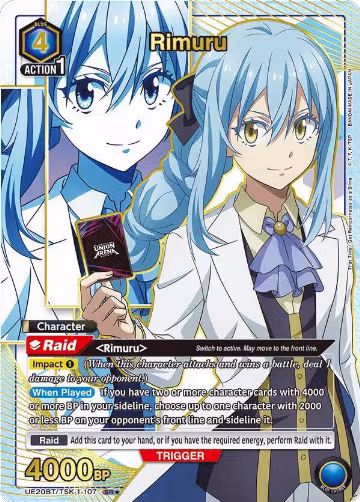 Rimuru (107) (Box Topper Gold Foil) (UE20BT/TSK-1-107), That Time I Got Reincarnated as a Slime — Union Arena card price