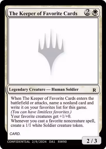 The Keeper of Favorite Cards (2/9/2024), Un-Known Event Playtest Cards — Magic card price