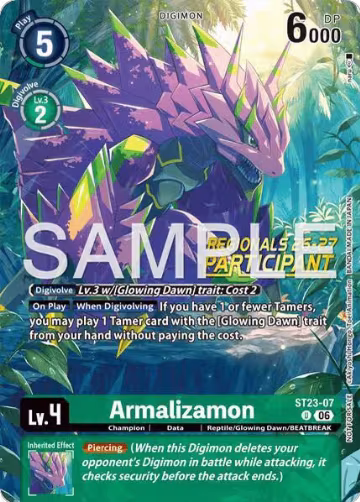 Armalizamon (Regionals 26-27 Season 2 Participant) (ST23-07 U), Starter Deck 23: Beatbreak — Digimon card price